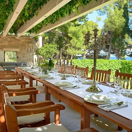Luxury Beachfront Castello With Private Pool At The Promenade Zlatni Rat At The In - Brac Villa Bol